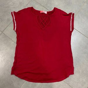 red simply scarlet blouse (used)